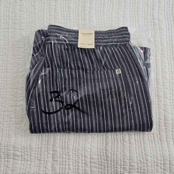 Hudson & Barrow Navy Blue Textured Shorts Men's Large 8" Inseam Drawstring NWT - Picture 13 of 13